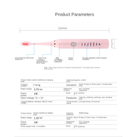 Elektryczna soniczna szczoteczka do zębów dla dorosłych Kid 6 tryb inteligentny czasomierz wybielanie szczoteczki do zębów IPX7 wodoodporna ładowarka USB wymienna głowica 5